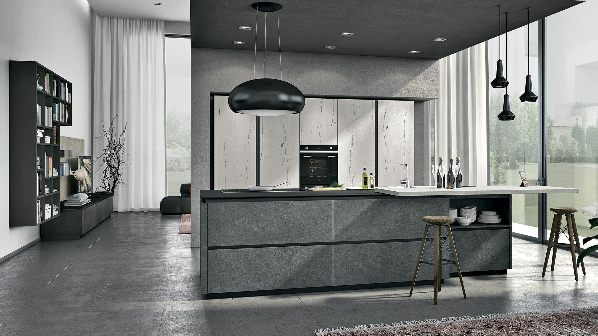 Cucina moderna con isola