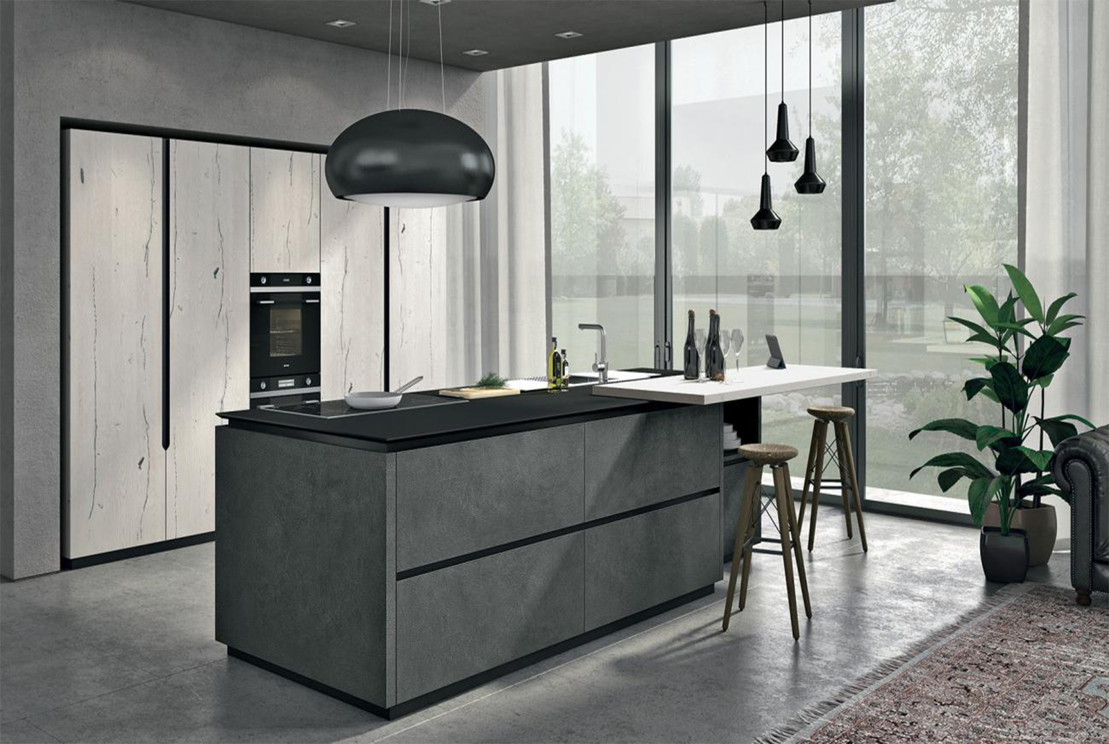 Cucina moderna con isola